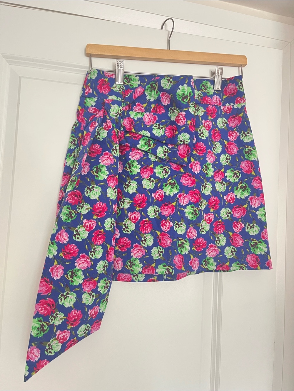 ZARA Floral Print Mini Skirt with bow detail | size M